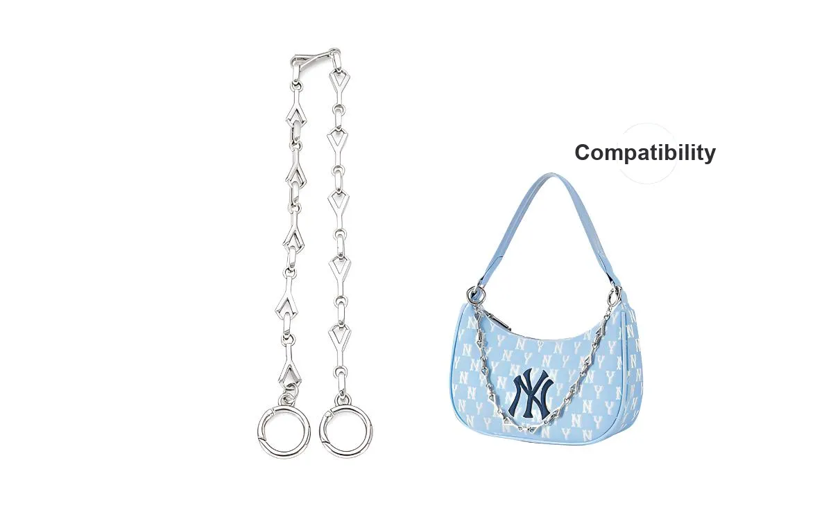 Lan Bao Fan Alloy Metal Trendy Bag Accessory Unisex Silver