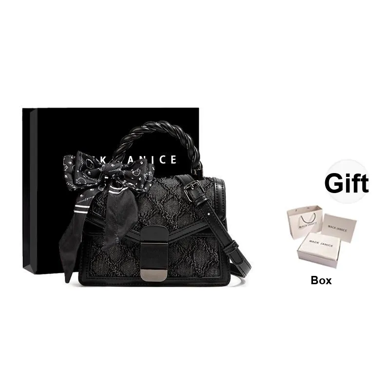 MACKJANICE Polyurethane Synthetic Leather Handbag, Shoulder Bag, Crossbody Bag Regular Women's Black