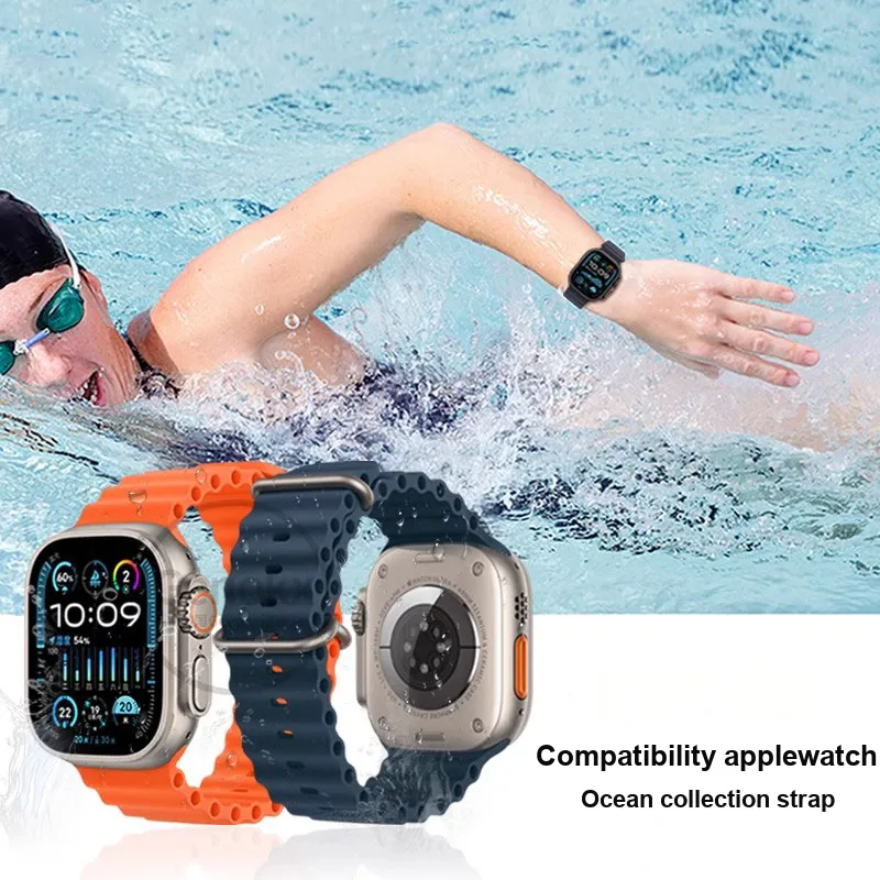 MUZHITIANKONG Apple Compatibility Watch Band Silicone Material-7