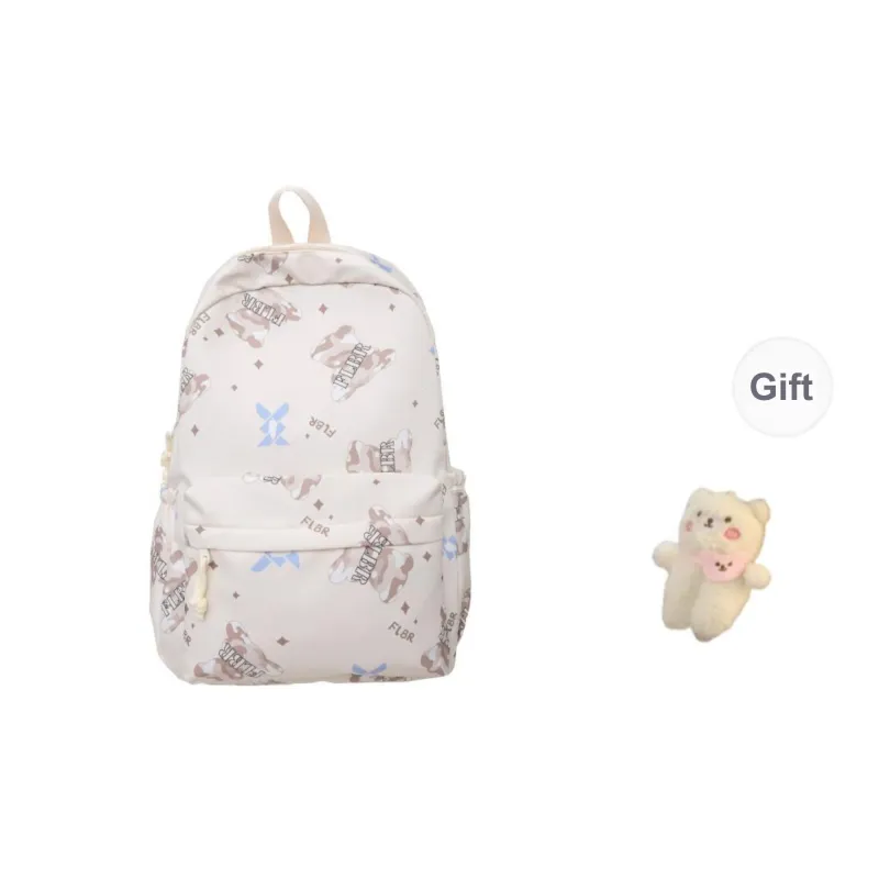 URBAN FOREST Nylon Backpack Unisex White/Color/Black Purple/Green/Lazy/Cover-0