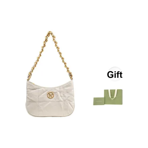 VANESSA HOGAN Корова Кожа Плечевая Сумка Средняя Женская Светло-Серый