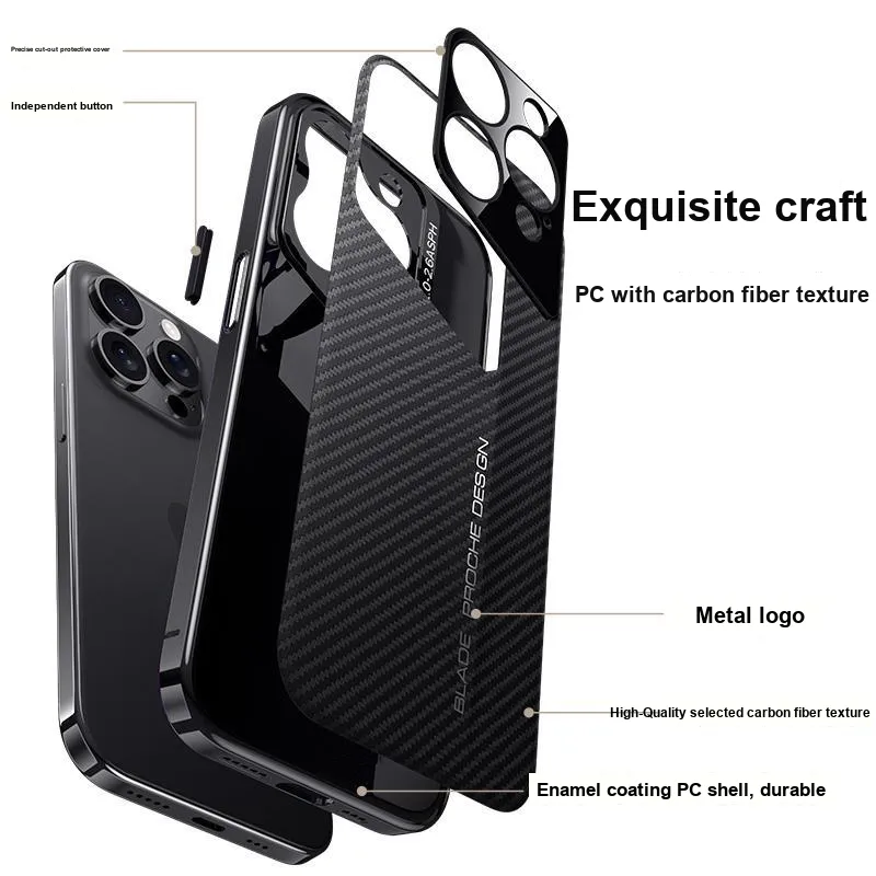 Record Star PC Material Protective Cover Black Men's Phone Cases Compatibility IPhone 15 Pro Ma Business Formal-6