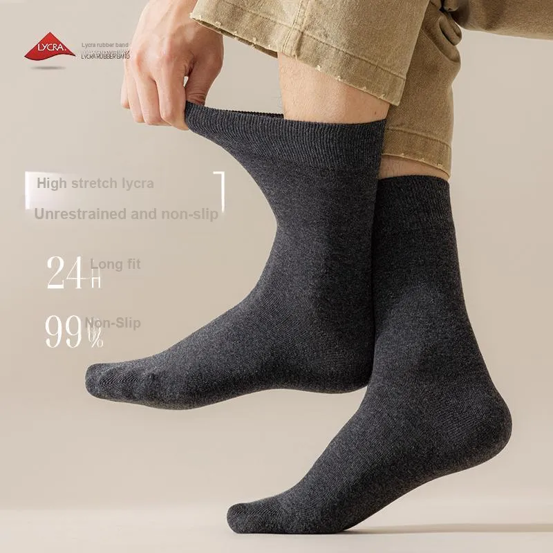 YINSHILIANGPIN Mid Calf Socks Men's 5 Pack-23