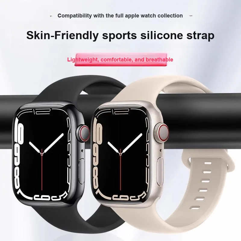 APEPALOG Apple IWatch S10/S9/S8/S7/SE Compatibility Watch Band Silicone Material-11
