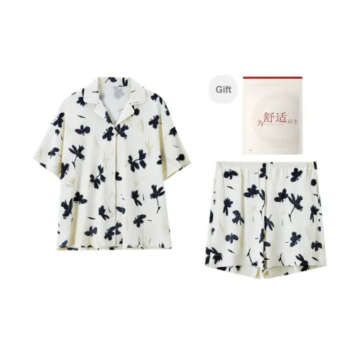 Red Beans At Home Pajama Set Women's Chinoiserie