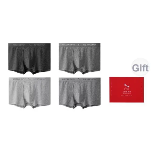 RED DRAGONFLY Хлопок Трусы Мужские 4 Пачки Подарочный Набор