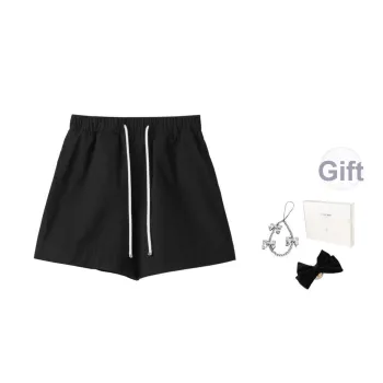 Fstudio Summer Korean Style Petite Effortless Style Lace Up 100% Cotton Casual Shorts Women's