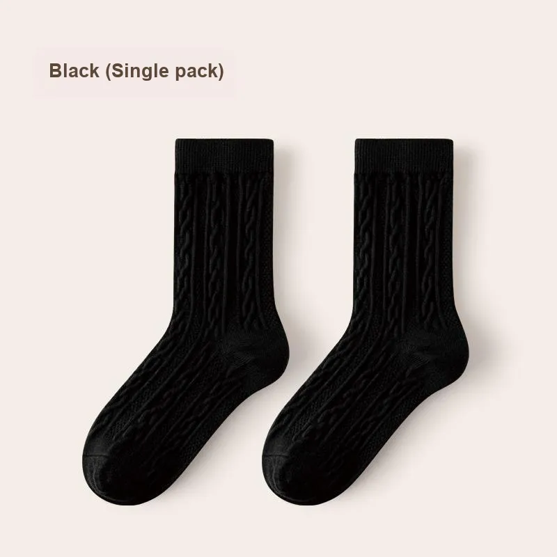 Caramella Mid Calf Socks Women's 1 Pack Solid Color-1