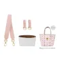 Pink Abrasion-Resistant+White DuPont Paper Liner+Pink 65cm Wide Strap High-End