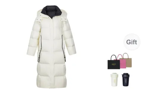 DEIFY Winter Long White Duck Down Jacket Coat Women's