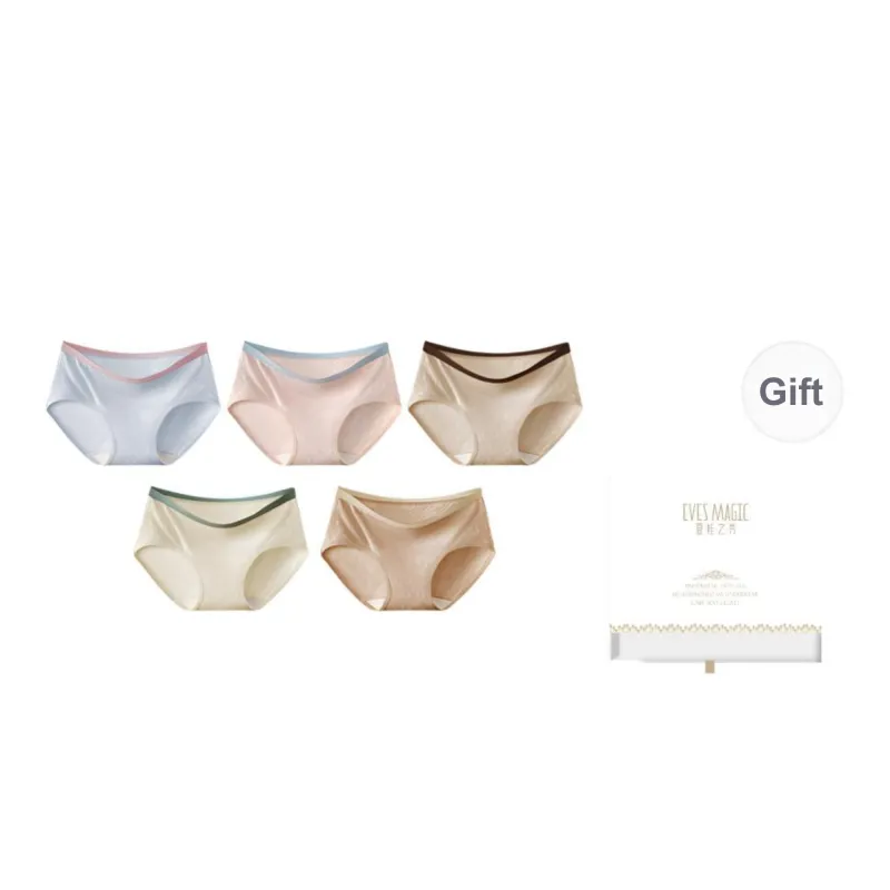 XIA.WA.ZHI.XIU Underpants Women's Shopping Bag 5 Pack-7