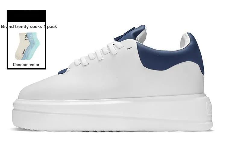 NORVINCY Stylish Skateboarding Shoes Unisex White Blue-0