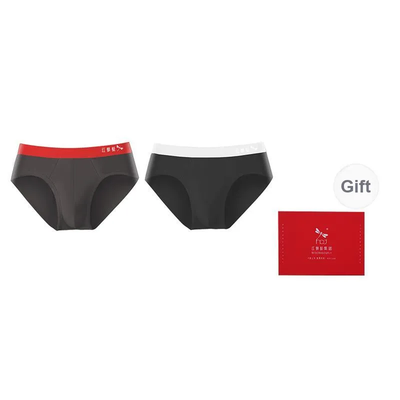 RED DRAGONFLY Cotton Panties Men's 2 Pack Gift Box Set-8