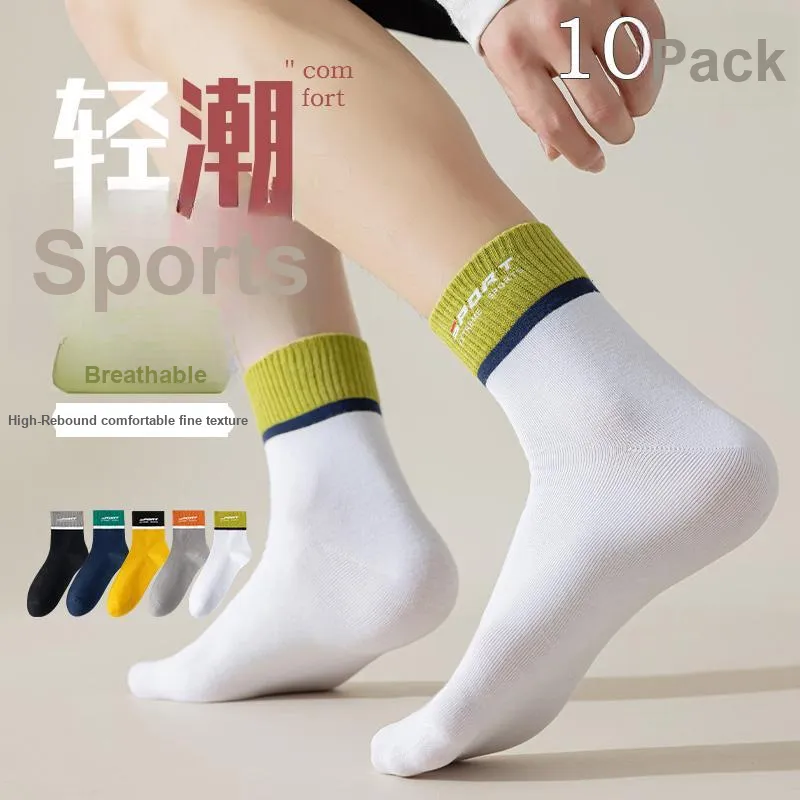 Lan Miao Mid Calf Socks Men 5 Pack-9