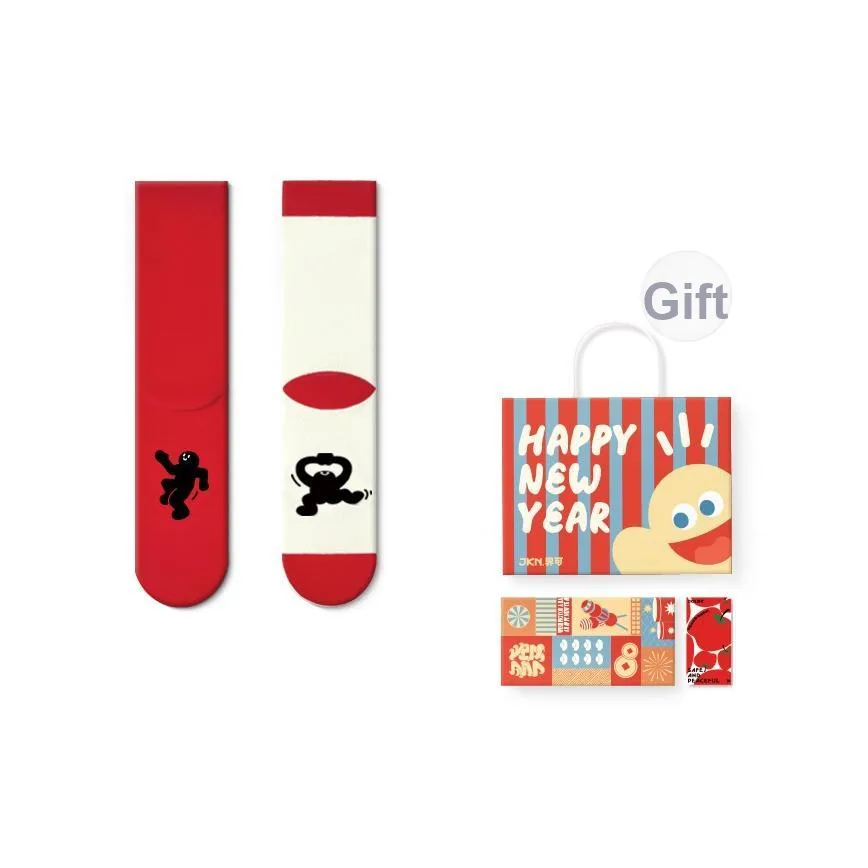 JKN Mid Calf Socks Unisex 4 Pack Gift Box Set