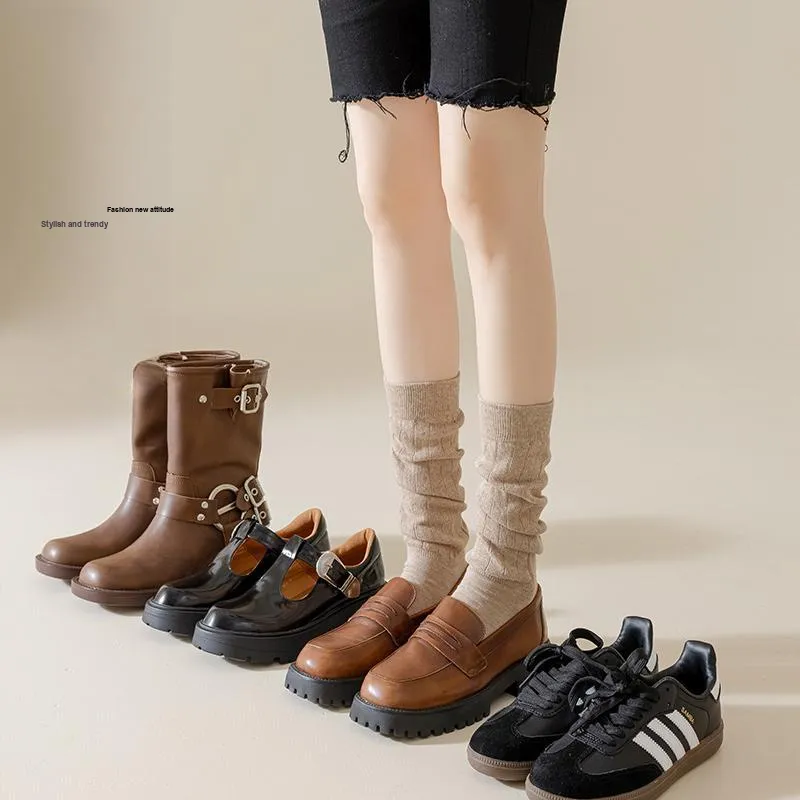 JIAZINI Mid Calf Socks Women's 3 Pack-18