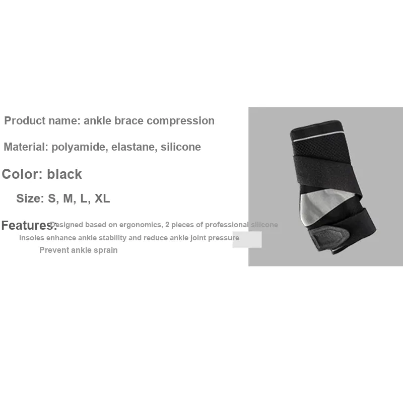 Wild Child Club Ankle Braces Soccer Basketball Running Cycling Skiing Unisex Polyamide Elastane 2 Pack-6