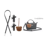 [Graphite Gray]Crossbody Shoulder Strap+Design Buckle (Includes Bear Pendant)