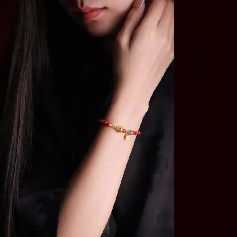 Lingfei Cinnabar Bracelets Women's-4