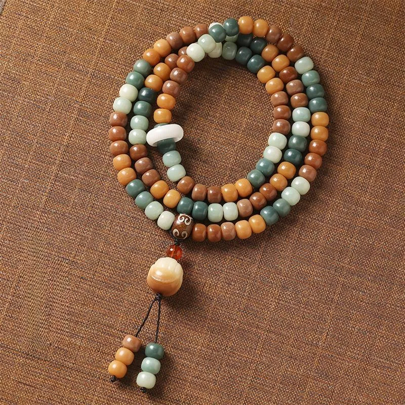HANCANG White Jade Bodhi Bead Chain Unisex-11