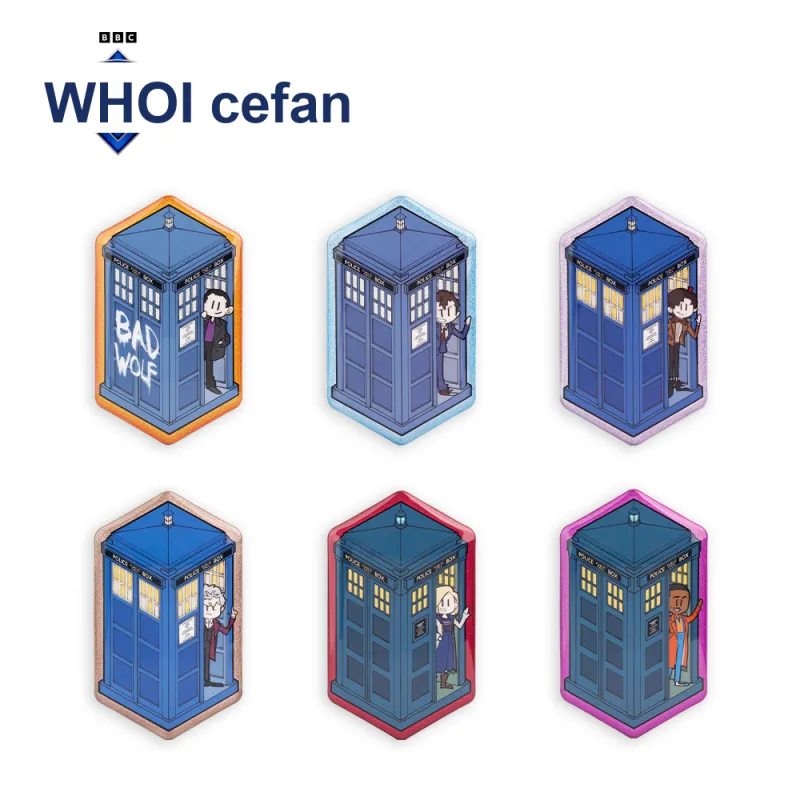 SCIFI Fanpace Doctor Who Mysterious Doctor Double Flash Hexagonal Metal Badge Badges-1