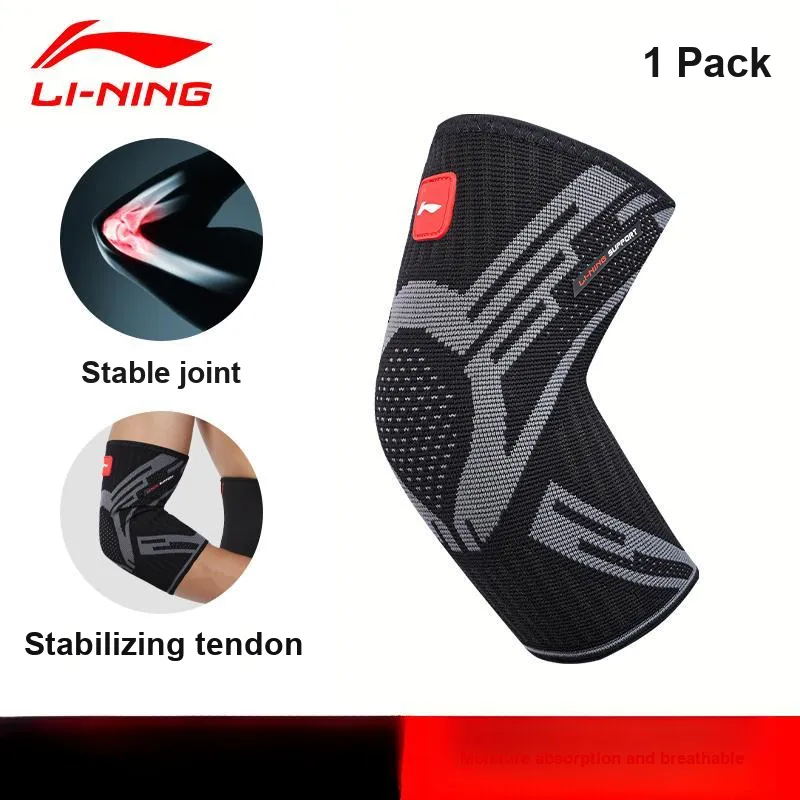 LiNing Elbow Pads 1 Pack Standard Black Polyester, Elastane-1