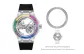 HBR986-Black Strap Rainbow Case+White Bezel
