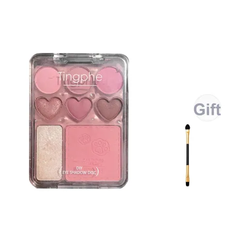 TINGPHE Сердце Палетка для теней Мелкие блестки Матовый Перламутровый