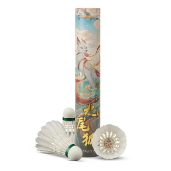 KUMPOO Nine Tailed Fox 12 Pack Muscovy Duck Feather All Round Duck Feather Training Match Shuttlecocks