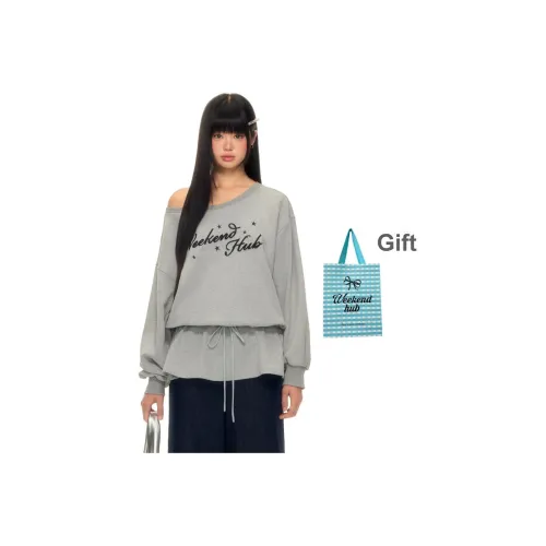 WEEKEND HUB Асимметричный свитшот с плечом женский