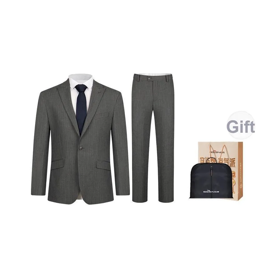 SEVEN Свадебный Формальный Одежда Костюм Грума Комплект для Грума Приветствуя Невесту Мужской Дымчато-Серый