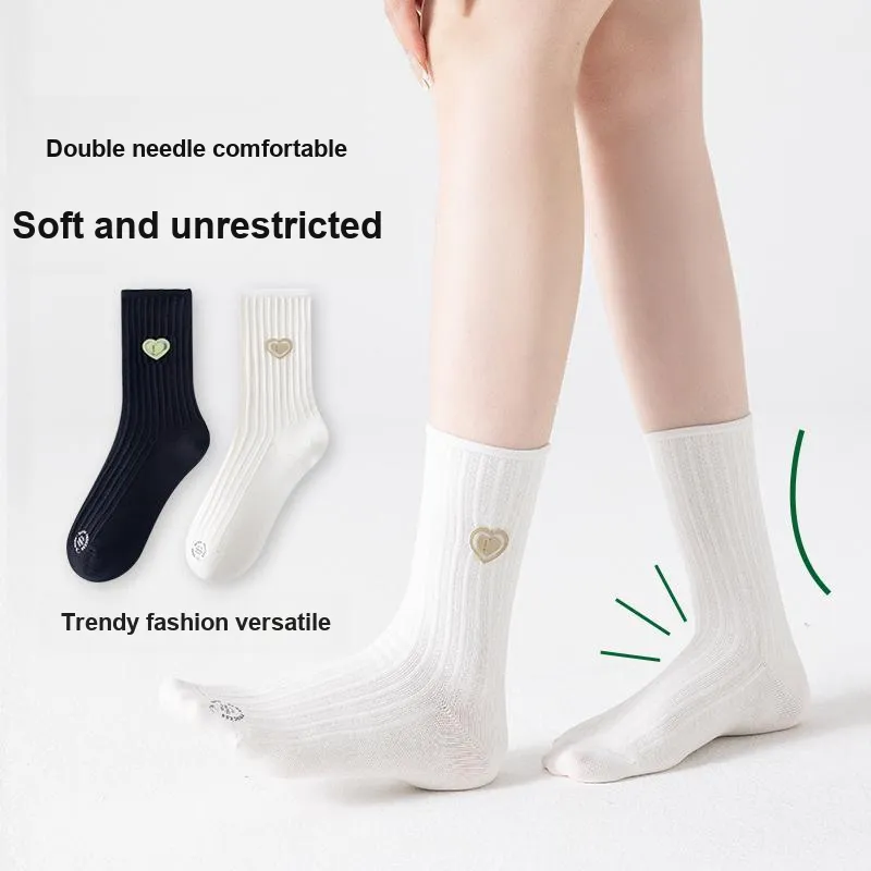 FUGEER Mid Calf Socks Unisex 2 Pack-6