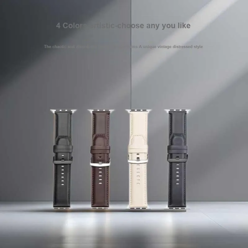 FUDIEN Apple Compatibility Watch Band Genuine Leather Material-12
