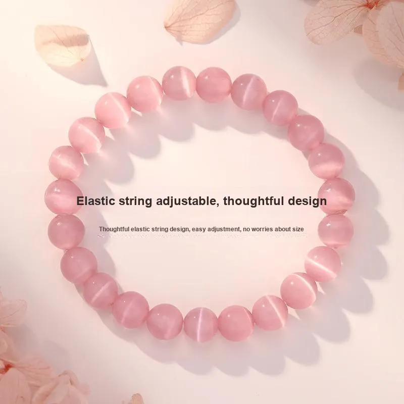 JIUHUASHAN Glass Cat Eye Bracelets Women's-11