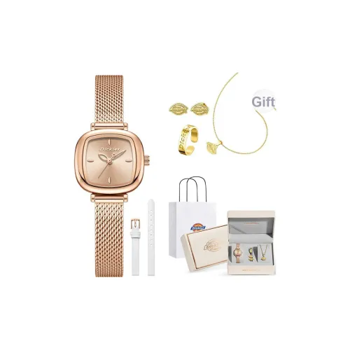 Dickies DUAL Wear Для одного Watch Кварцевый механизм Стальной ремешок Зеленый циферблат Женские часы Эксклюзивная коробка