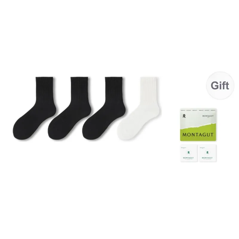 Montagut Mid Calf Socks Unisex 4 Pack-12