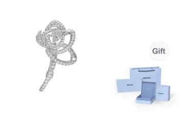 HEFANG 925 Sterling Silver Elegant Rose Brooch Women's