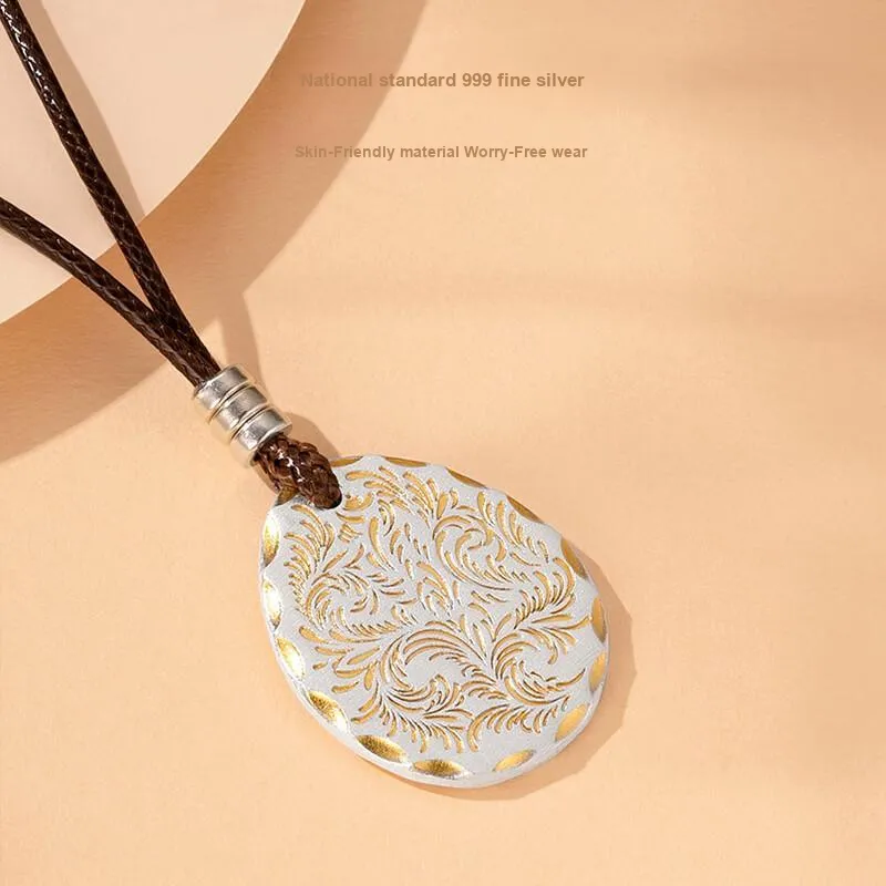 NSAOT 999 Fine Silver Pendants Unisex-3
