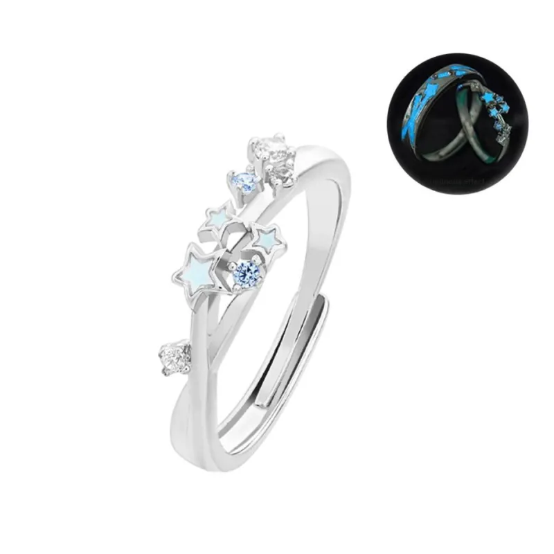 MAGICPOLE 925 Sterling Silver With Zircon Rings Unisex Silver-1