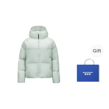 Skechers Down Jacket Women's Aqua Silver Green