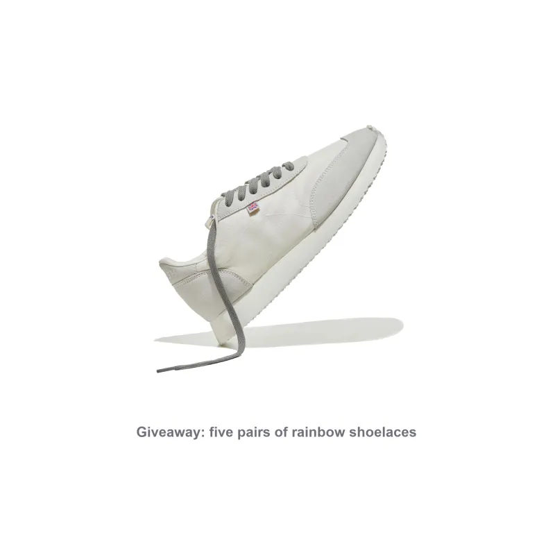 Norman Walsh Running Shoes Unisex White Rainbow Shoelace-5