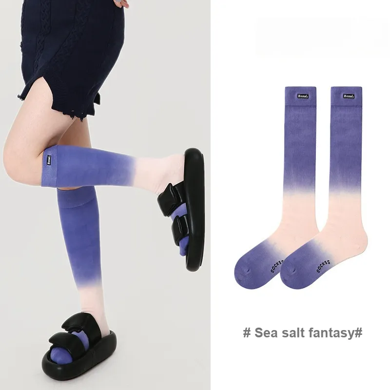Vine Color Knee High Socks Unisex 3 Pack-1