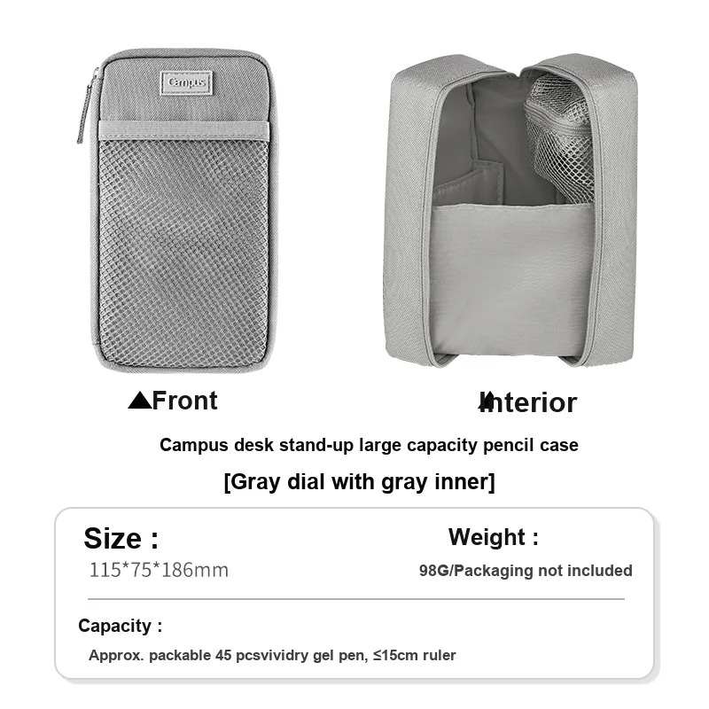 KOKUYO Upright Large Capacity Minimalist Style Portable Pencil Case Pencil Case/pencil Box-2
