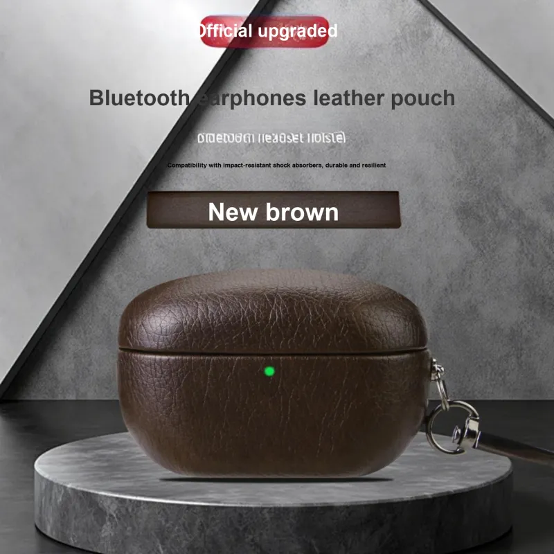 Antey Sony WF 1000XM5 High Quality Oil Resistant Leather Texture Impact Resistant Anti Loss Vintage Bag Headphone Cases-7