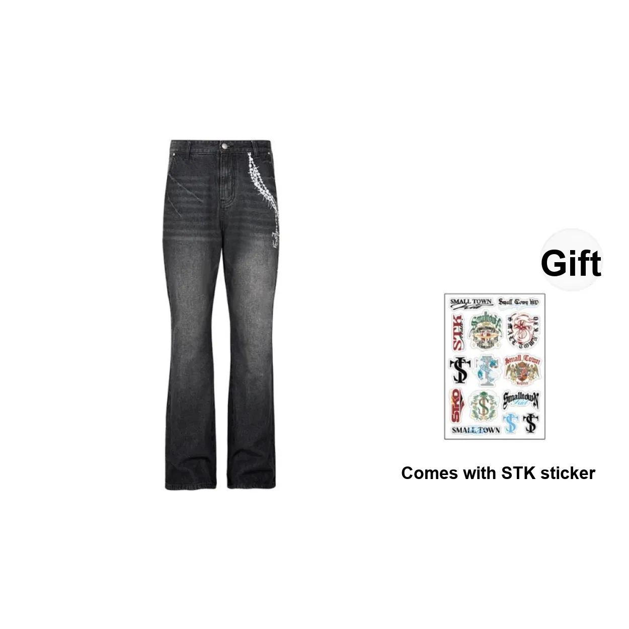 STK SMALL TOWN KID Jeans Unisex Black
