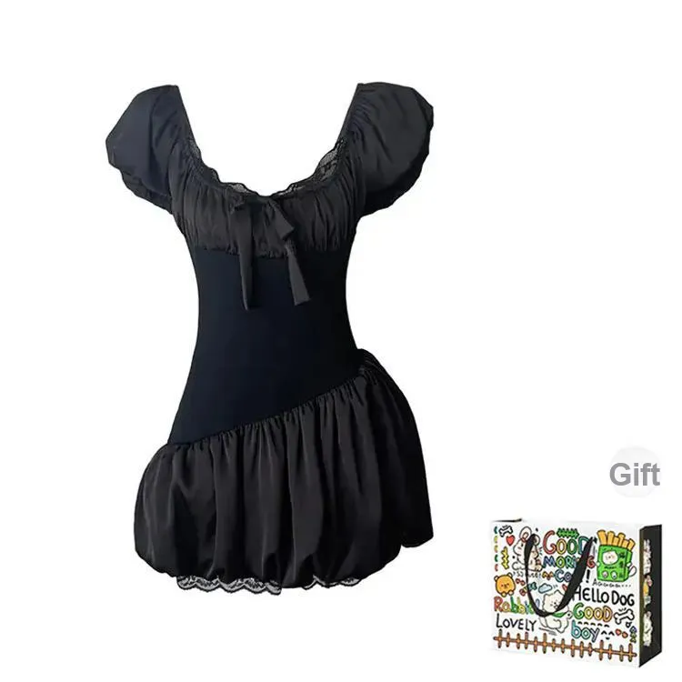 OURUOKE Short Sleeved Dress Women's-8