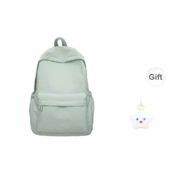 URBAN FOREST Nylon Backpack Unisex Green/Yellow/Purple/Black/White