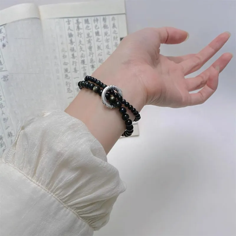 Red All Year Round Obsidian Jade Bracelets Unisex-3