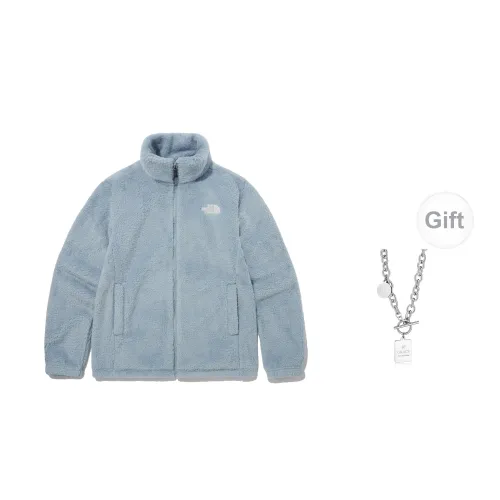 THE NORTH FACE Jackets Unisex Haze Blue With Necklace Included