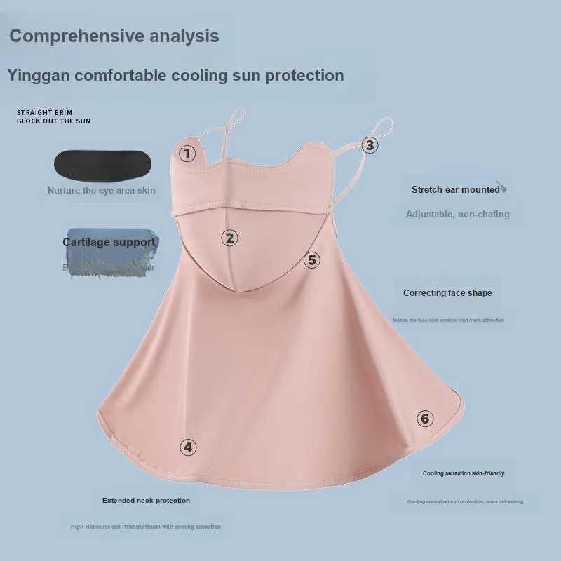 YUZHAOLIN Thin Sun Protection Masks Women's-3
